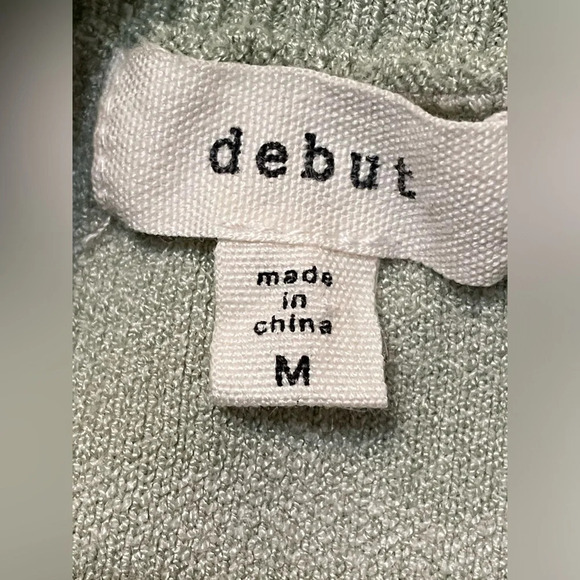 DEBUT~Heart and Flower Checkered Pattern Cropped Sweater Medium - Picture 6 of 7